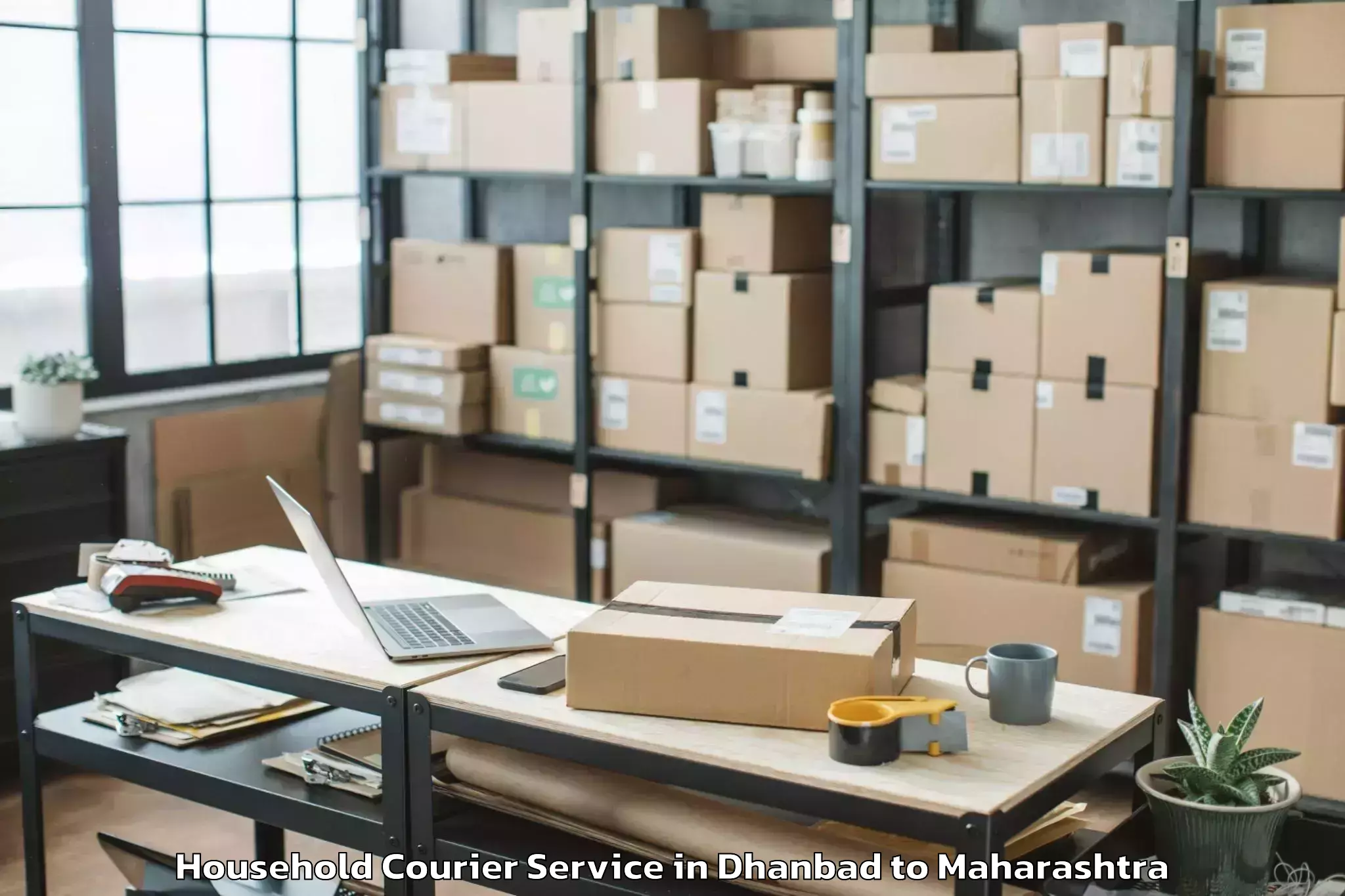 Affordable Dhanbad to Waluj Midc Household Courier